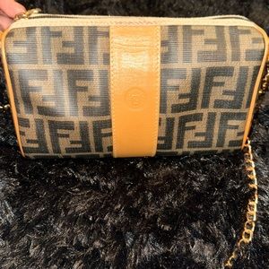 Vintage Zucca Fendi Crossbody chain bag